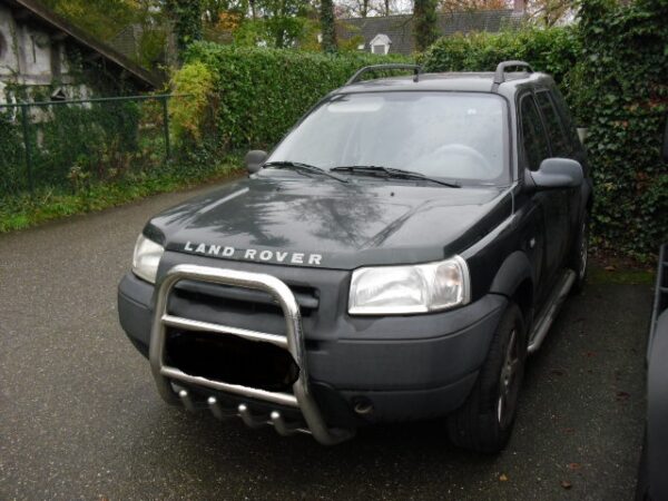 freelander 1 L314 stationwagon 1800 cc benzine , handgeschakeld kleur epson greenmet grijs leren stoelen bouwjaar 2002